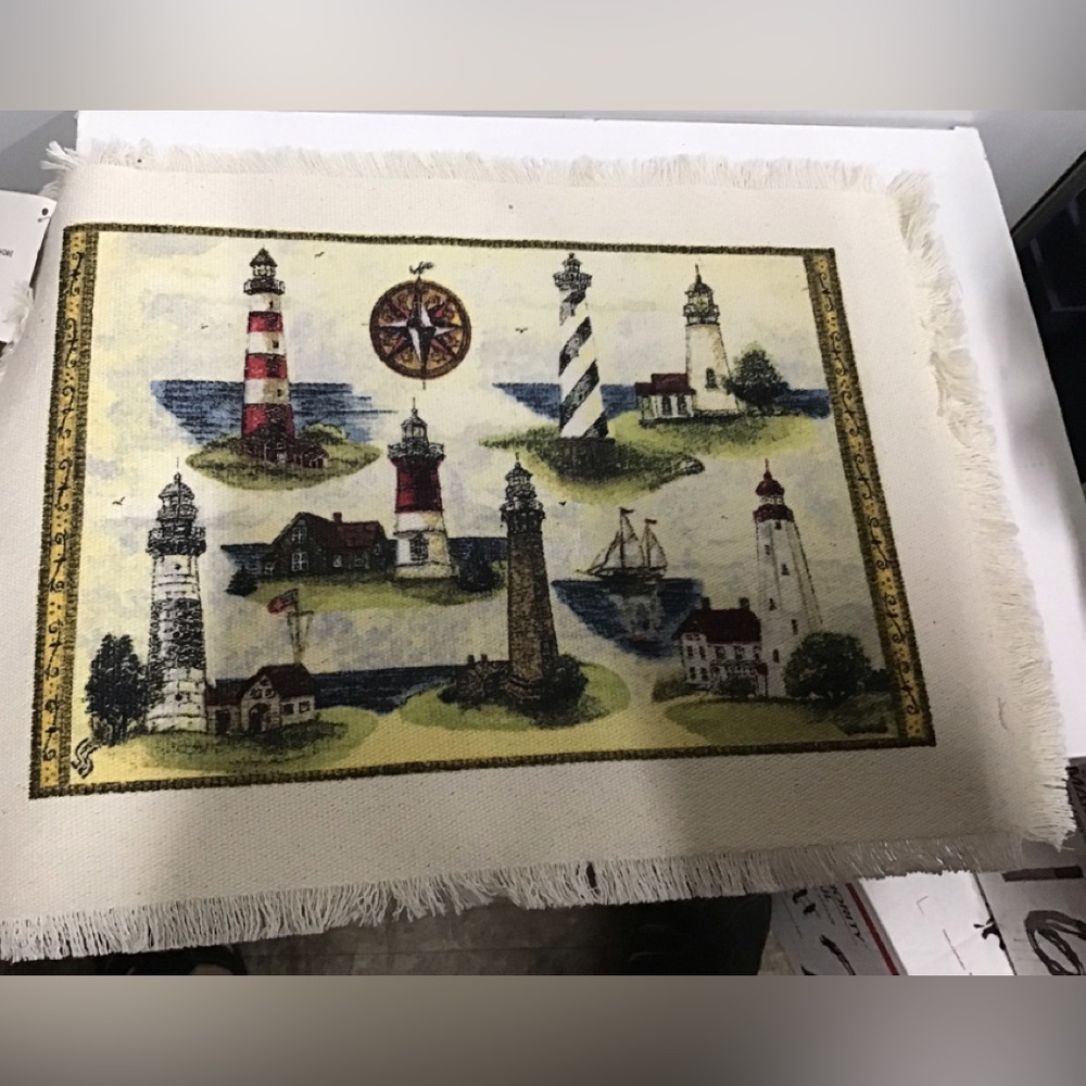 New set of 2 placemats lighthouse